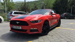 Convertible rental - Ford mustang cabrio sports car for rent in Tbilisi kutaisi batumi georgia